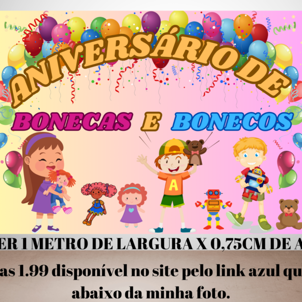 Pôster Aniversário de Bonecas e Bonecos