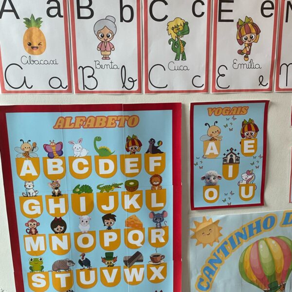 kit sala de aula com painel de aniversário. turma do sítio.