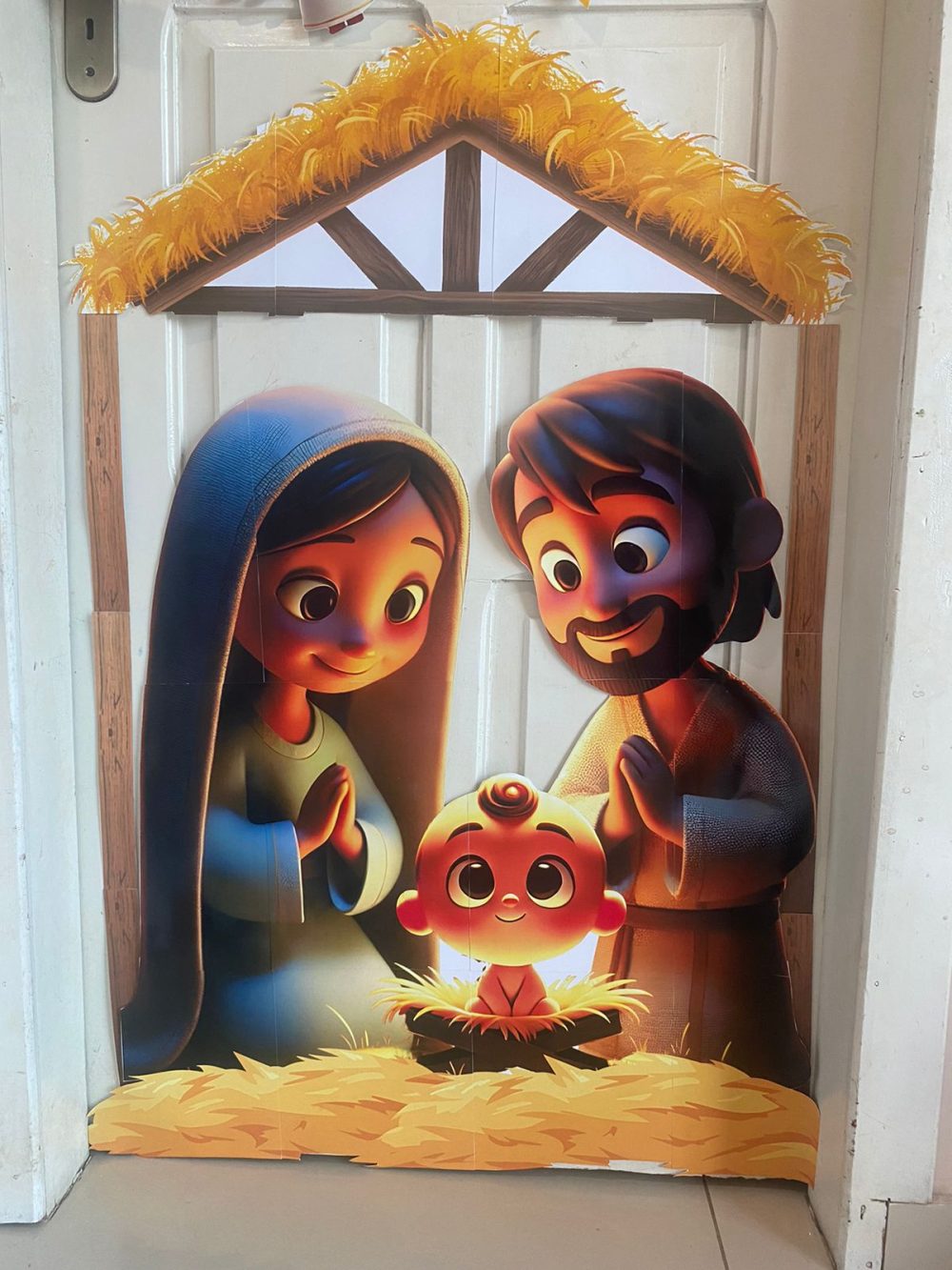 KIT NATAL CRISTÃO. DECORAÇÃO DE PORTA + PRESÉPIOS. - Imagem 5