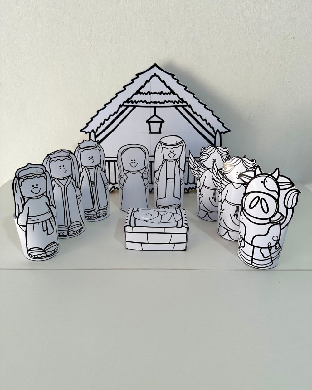 KIT NATAL CRISTÃO. DECORAÇÃO DE PORTA + PRESÉPIOS. - Imagem 3