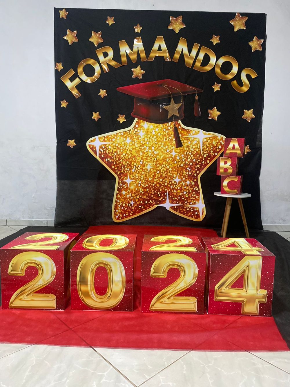 CENÁRIO PARA FORMATURA EM 3D.
