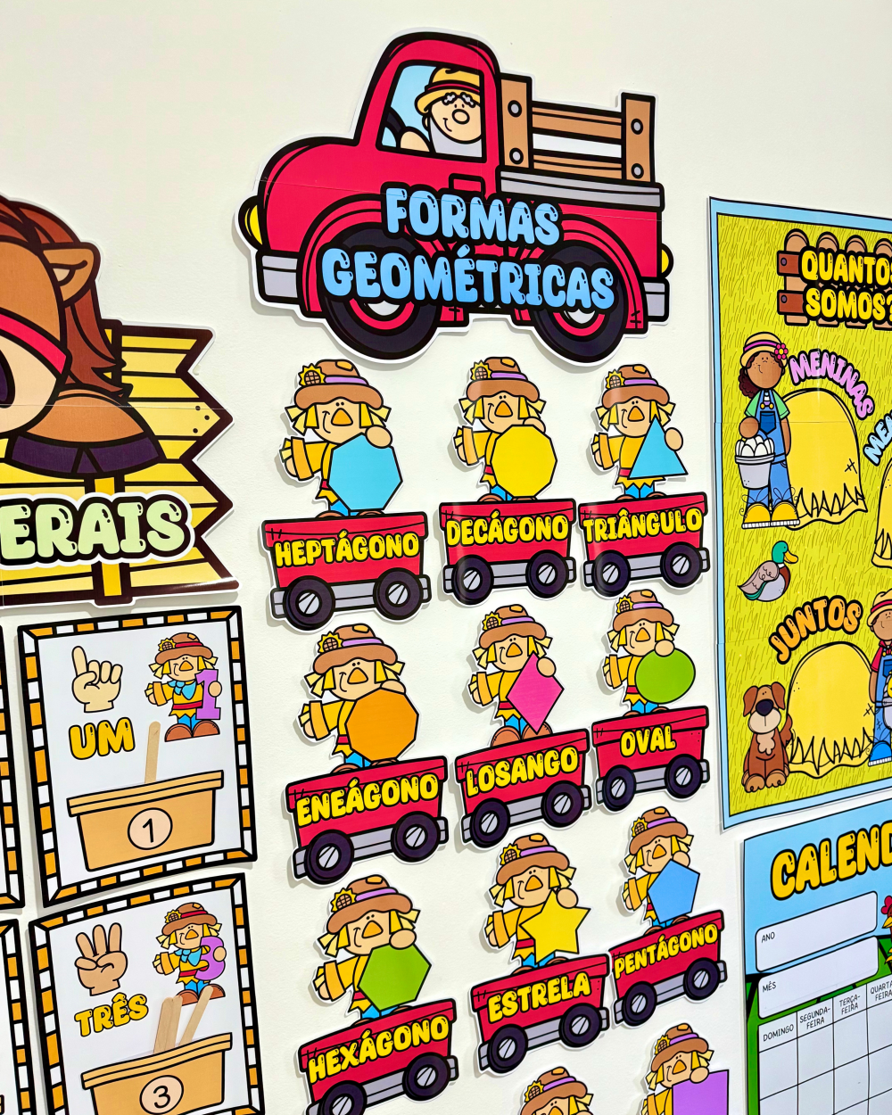 Kit Ornamentação de Sala de Aula tema Fazendinha para turmas da Educação Infantil e séries iniciais do Ensino Fundamental. - Imagem 10