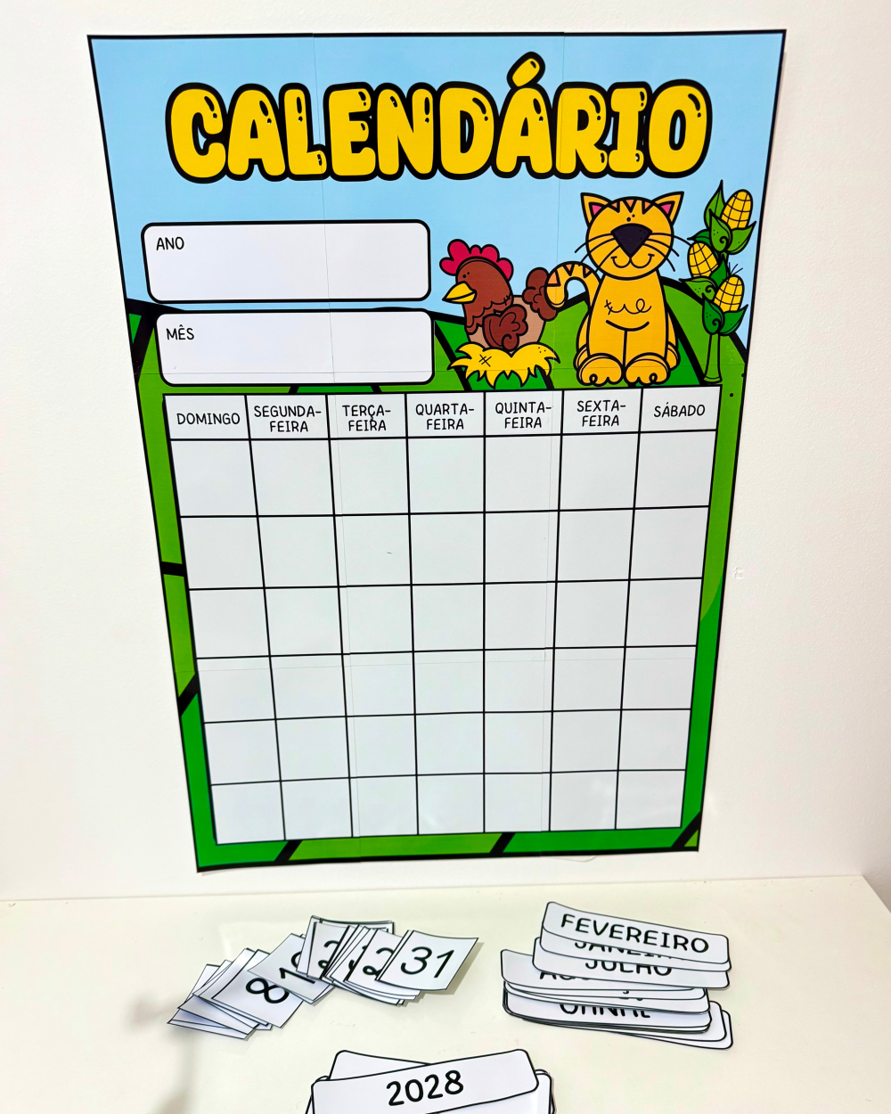 Kit Ornamentação de Sala de Aula tema Fazendinha para turmas da Educação Infantil e séries iniciais do Ensino Fundamental. - Imagem 3