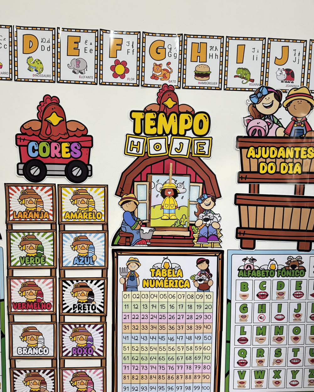 Kit Ornamentação de Sala de Aula tema Fazendinha para turmas da Educação Infantil e séries iniciais do Ensino Fundamental. - Imagem 15