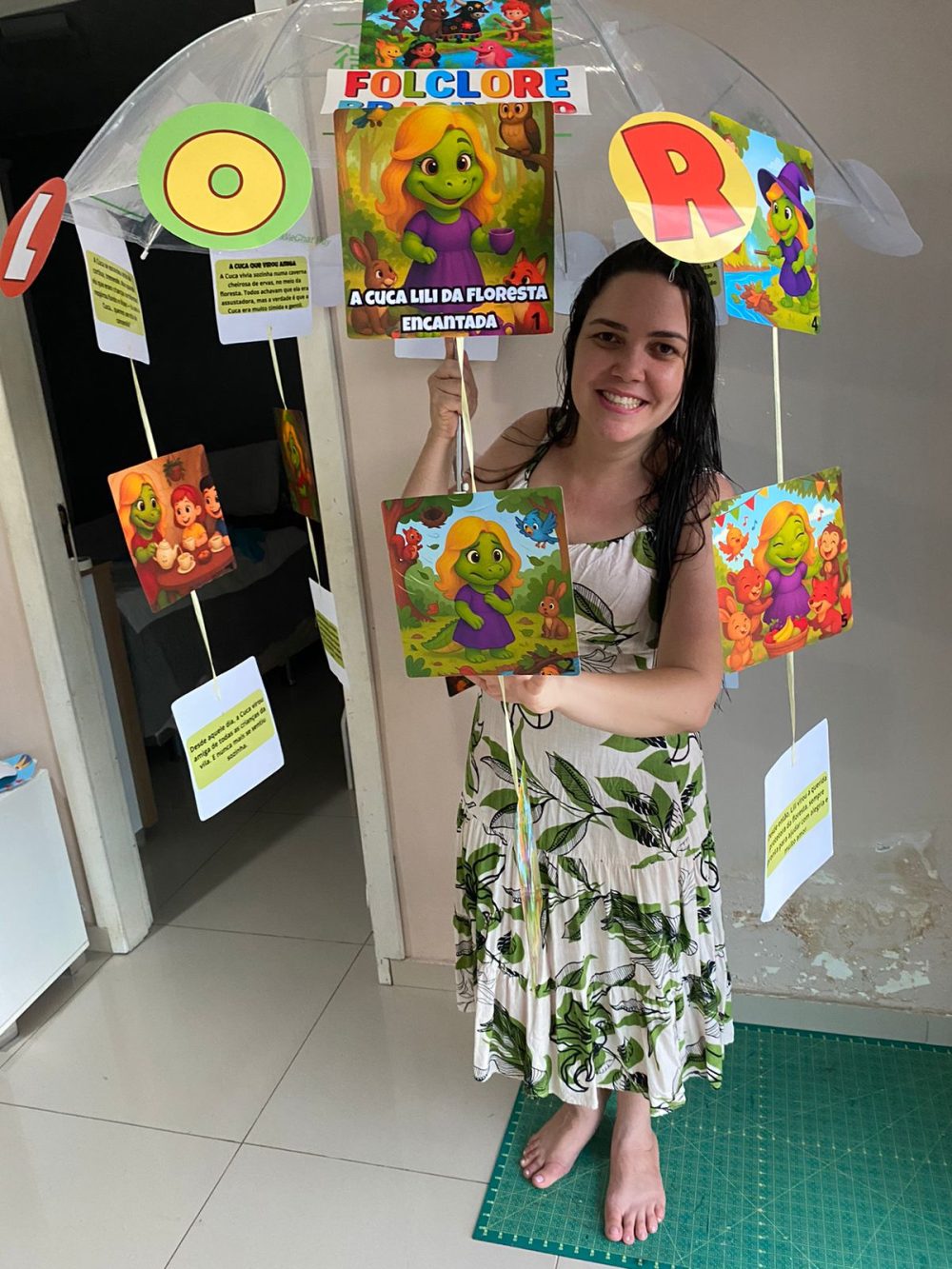 KIT GUARDA CHUVA DO FOLCLORE + GUARDA CHUVA DE HISTÓRIAS DA CUCA. - Imagem 8