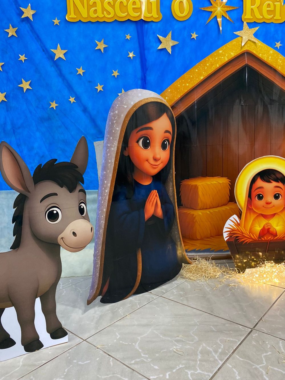 CENÁRIO NATAL. O CÉU SE ALEGRA: NASCEU O REI DOS REIS. - Imagem 8