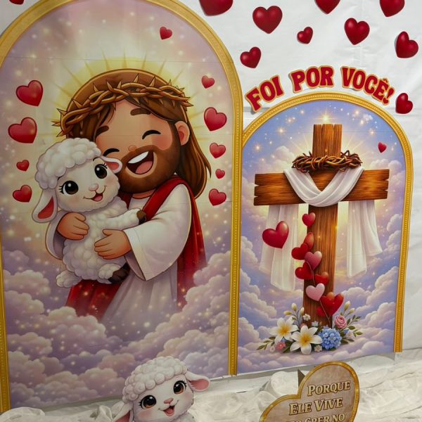 CENÁRIO DE PÁSCOA + LEMBRANÇA.  FOI POR VOCÊ