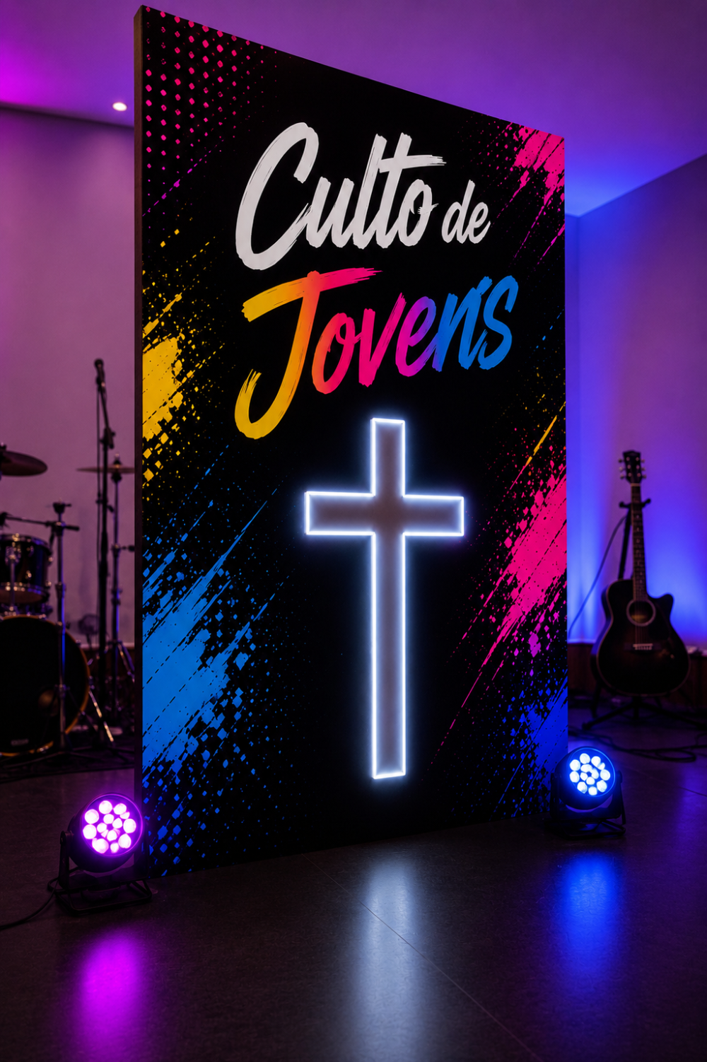 DECORAÇÃO COMPLETA CULTO DE JOVENS. - Imagem 9