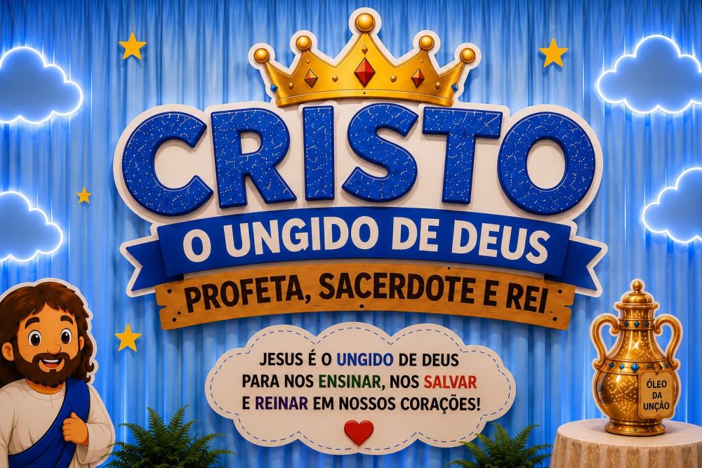 CRISTO O UNGIDO DE DEUS CENÁRIO PARA CULTO INFANTIL. - Imagem 2