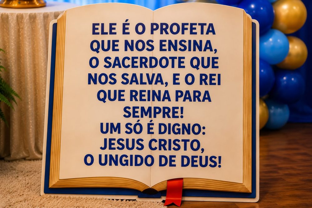 CRISTO O UNGIDO DE DEUS CENÁRIO PARA CULTO INFANTIL. - Imagem 8