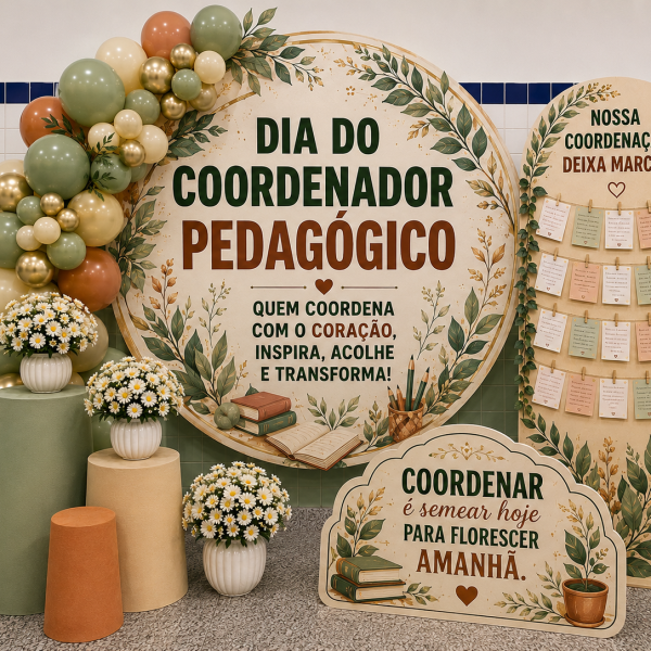 DIA DO COORDENADOR PEDAGÓGICO.  🥰UMA LINDA DECORAÇÃO CHEIA DE SURPRESAS