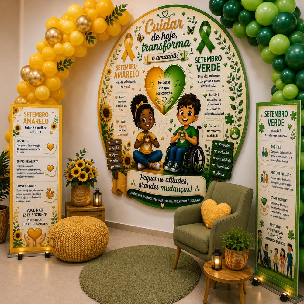 DECORAÇÃO DUPLA MÊS DE SETEMBRO.💚💛 - Imagem 5