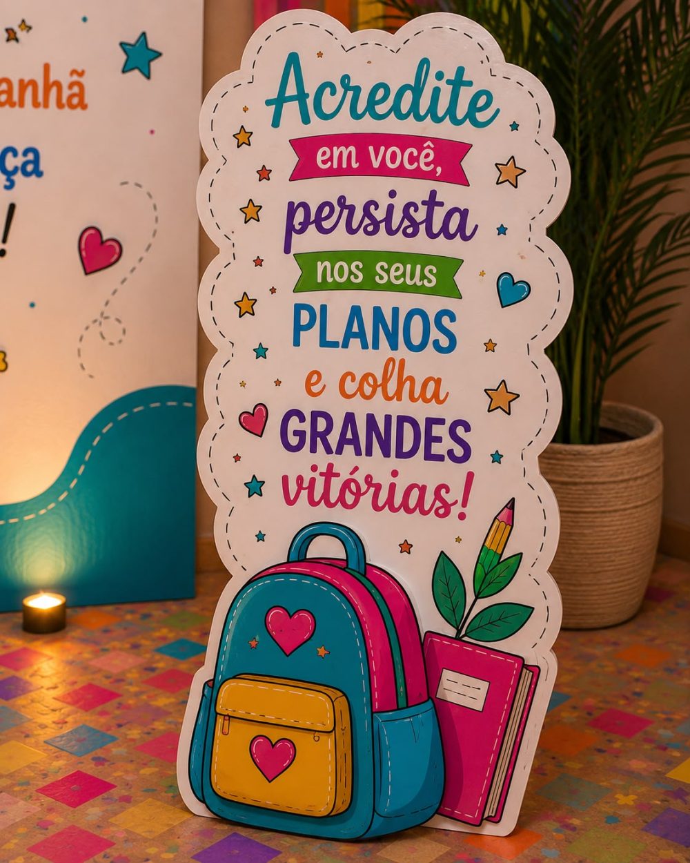 DECORAÇÃO DIA DO ESTUDANTE. painel + display - Imagem 3