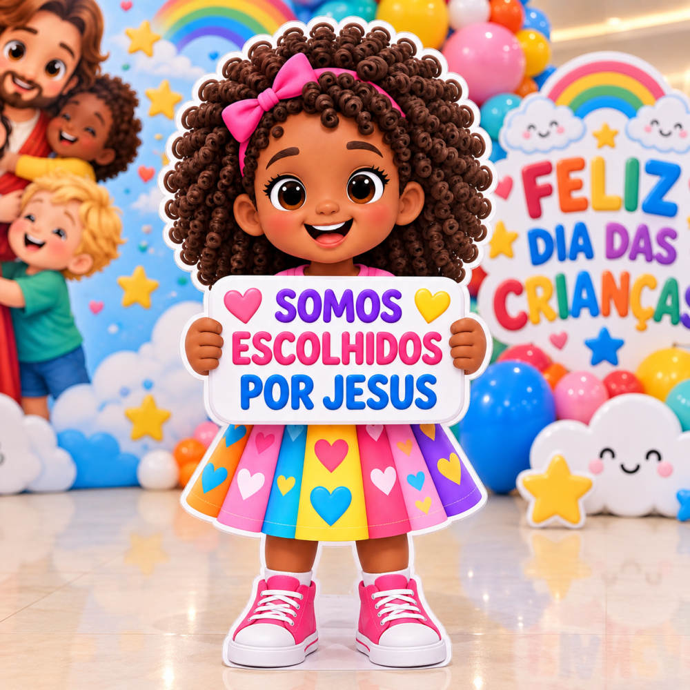 DECORAÇÃO DIA DAS CRIANÇAS. DEIXAI VIR A MIM OS PEQUENINOS PORQUE DELES É O REINO DOS CÉUS. - Imagem 7