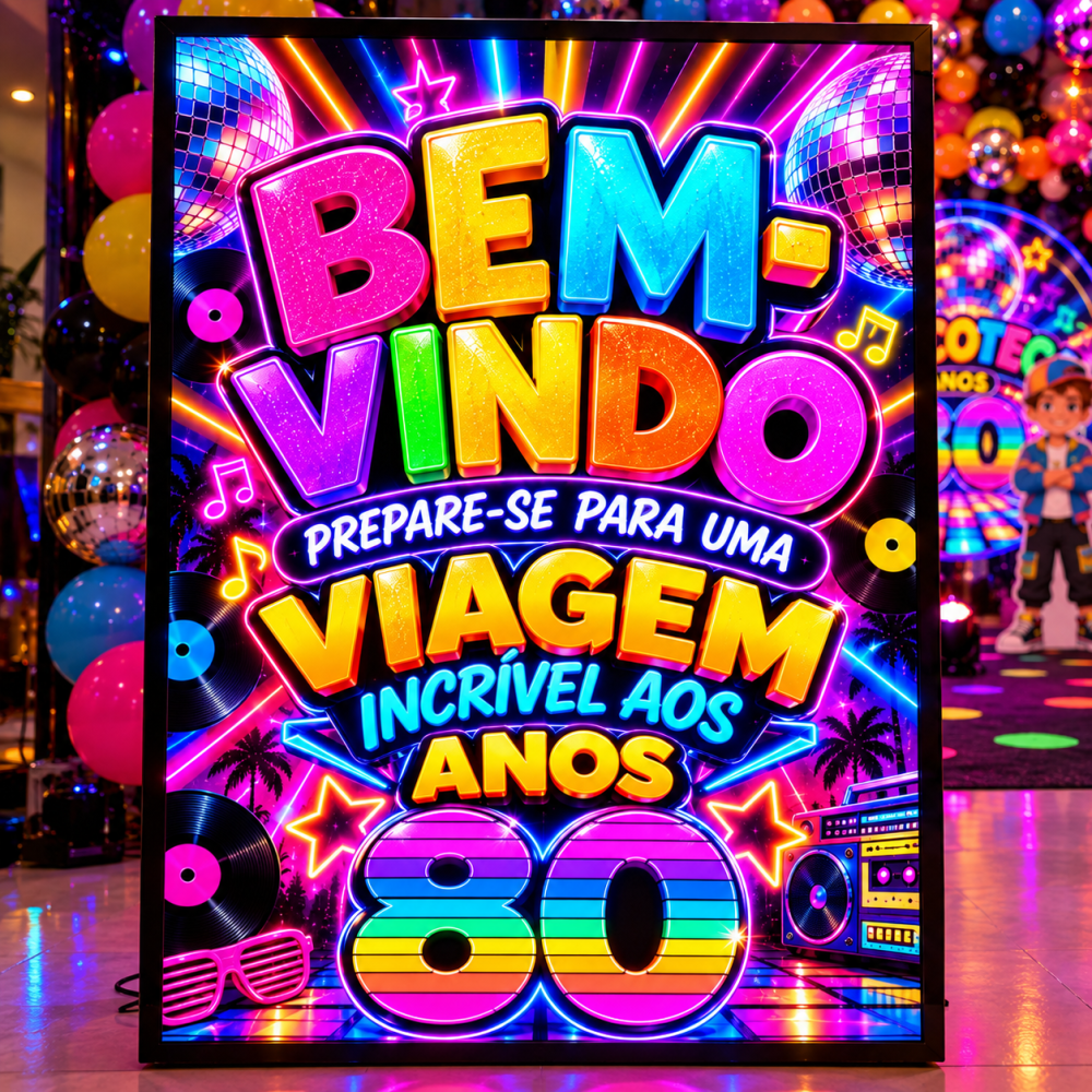 DECORAÇÃO DISCORECA ANOS 80.🪩🪩🪩 - Imagem 3