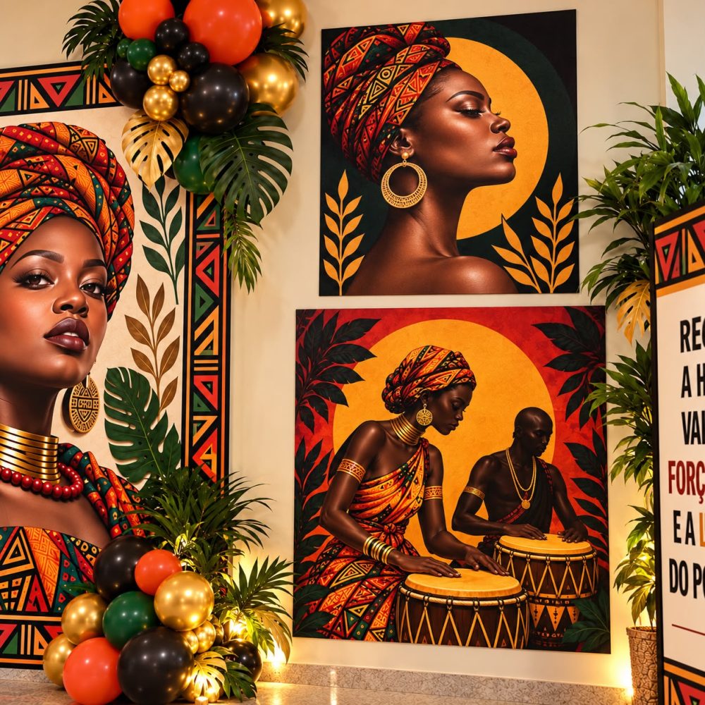 DECORAÇÃO CONSCIÊNCIA NEGRA. - Imagem 6
