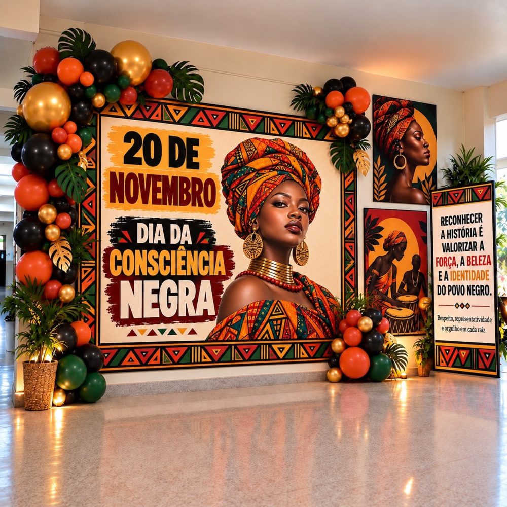 DECORAÇÃO CONSCIÊNCIA NEGRA.